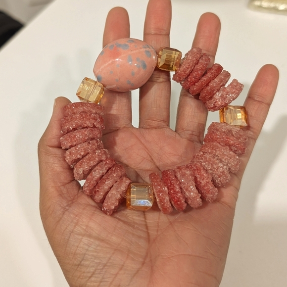 Natural Druzy Quartz Bracelet - Picture 5 of 5